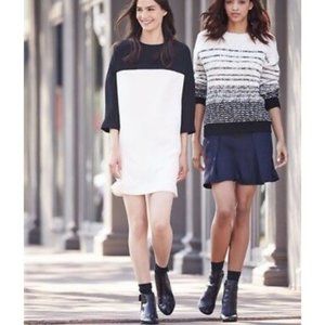 NEW Vince S Color Block Pocket Shift Dress Boxy